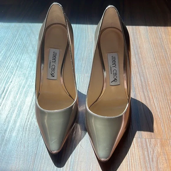 Jimmy Choo Romy Rose Gold Pumps NWOT - Picture 5 of 10